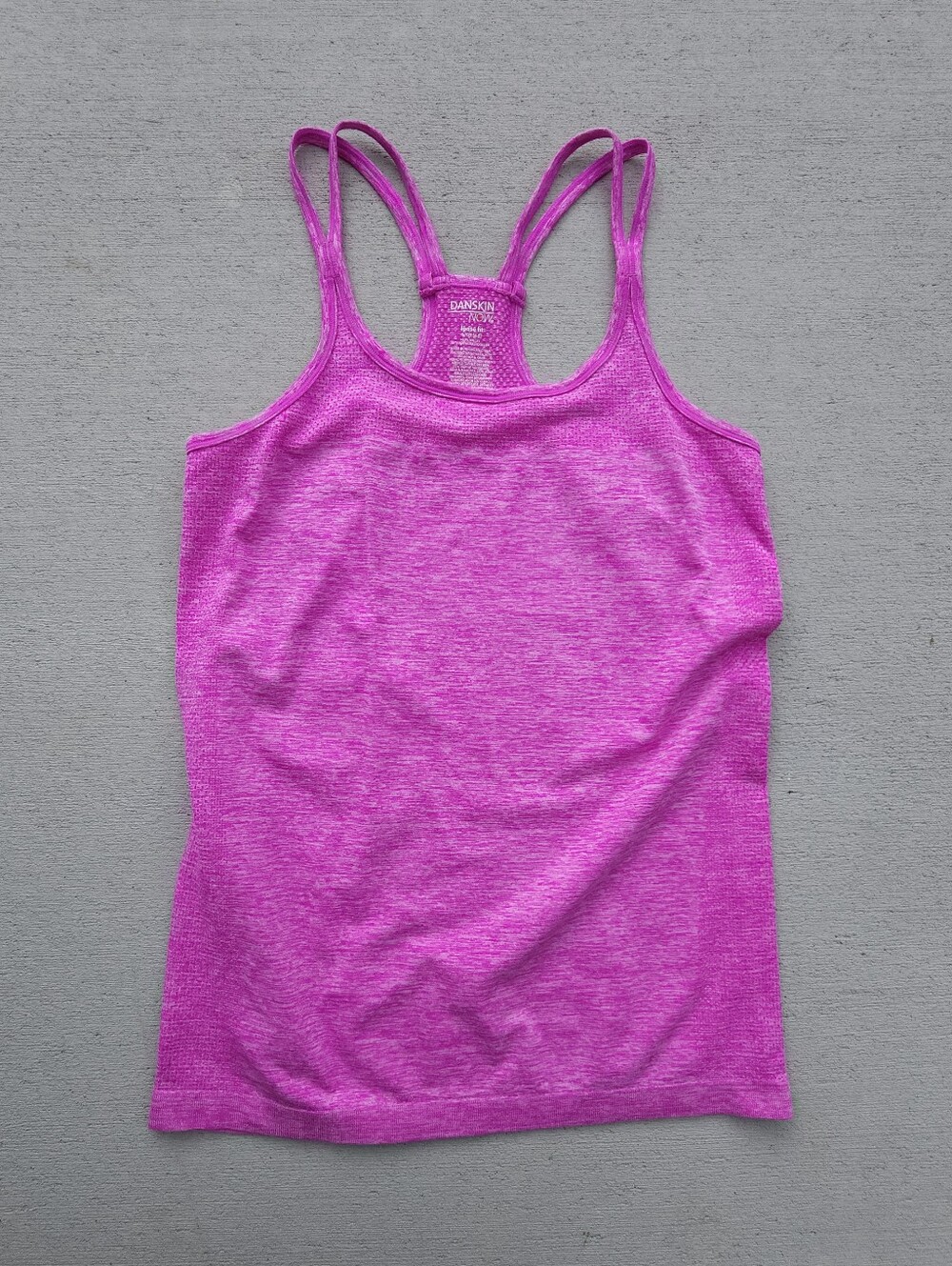 Danskin Now Womens Small Fitted Magenta Racerback Athletic Tank Top Workout